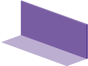 Grafische Darstellung eines Kopfstand-Messestands mit zwei offenen Seiten